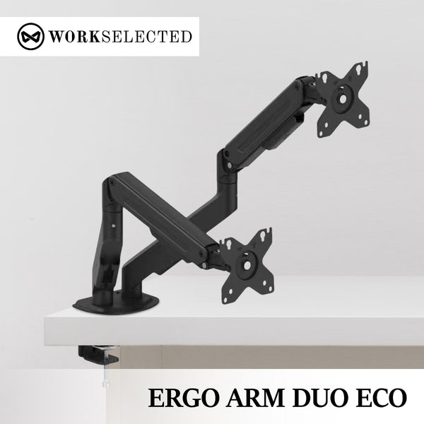 WORK SELECTED ErgoArm Eco – แขนจับจอคอมพ์ ปรับองศาได้ ลดอาการปวดคอ (Black)