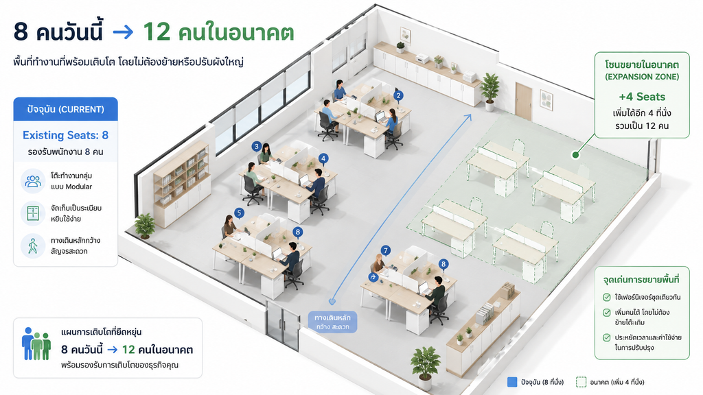 โต๊ะทำงานกลุ่มช่วยประหยัดพื้นที่ได้เสมอจริงหรือ