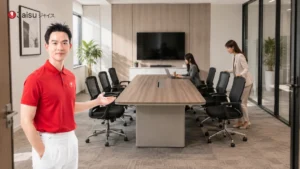 ขนาดห้องประชุมกว้างเท่าไหร่ ควรเลือกโต๊ะประชุมกี่เมตร (คำนวณระยะเก้าอี้และทางเดิน)